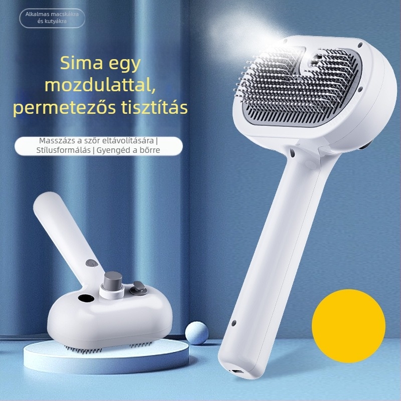 Kisállat spray fésű macska fésű kutya fésű kisállat fésű egygombos lebegő szőrtelenítő fésű kisállat kellékek