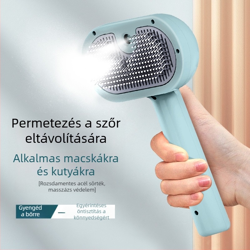 Kisállat spray fésű macska fésű kutya fésű kisállat fésű egygombos lebegő szőrtelenítő fésű kisállat kellékek
