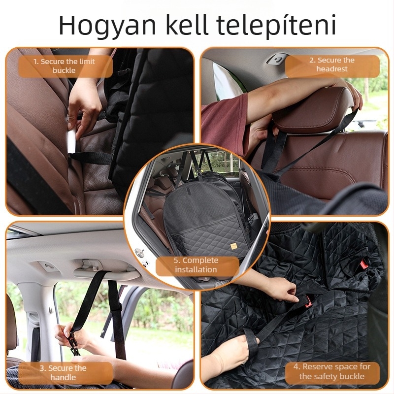 Állítható kisállatfészek, autóba szerelhető, közepes és nagy kutyaalagút-ketrec, hordozható, szennyeződésmentes autó, kisállat-kellékek