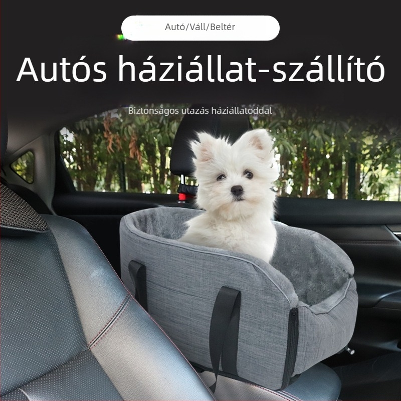 Határokon átnyúló, gyapjúval bélelt, hordozható kiskutya kennel, központi vezérlővel, kivehető, hordozható kennel autóba