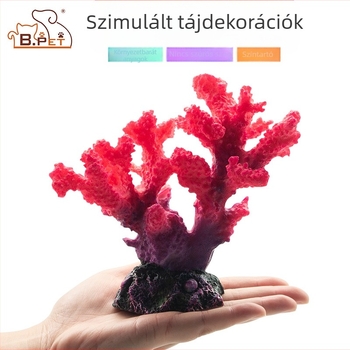 Akvárium dekoráció, koralldíszek, lusta akvárium, tereprendezési csomag, sziklakert, menedék, gyanta, tereprendezés, vízinövények, halmenhely