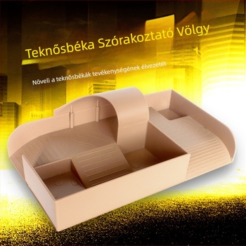 Teknős Happy Valley napteknős asztal Teknős napteknős háttámla Kúszó lejtős akvárium tereprendezés szűrővel úszó sziget