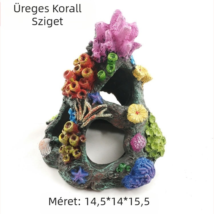 Forró eladó akváriumi haltartály tereprendezés dekoráció haltartály akvárium sziklakert korall tereprendezés csomag aranyhalas tartály menedékház