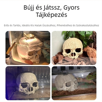 Akvárium akvárium tereprendezés díszek skorpió palota őr pók gyík kígyó piton koponya csont tenyésztés ház menekülés
