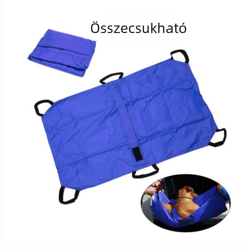 Elsősegélynyújtó hordágy kisállatoknak, határokon átnyúló, összecsukható macska- és kutyahátrány, mentőhordágy, állatsérülés-szállító fordítópad