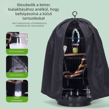 Weibi Xinqi kerek madárkalitka-takaró tigrisbőrből, nyolc testvérből készült kalitka-takaró, árnyékoló, meleg, vízálló, szélálló madárkalitka-kendő
