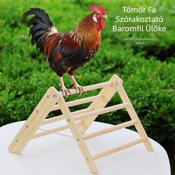 Csirkeállvány, fa háromszög alakú kisállat csirkeállvány, nagy kakas, tyúk kakasállvány, összecsukható állvány, gyári nagykereskedelem