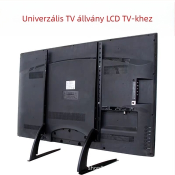 Univerzális TV-állvány, fúrás nélküli, asztali, állítható talp, univerzális 14-75 hüvelykes LCD tévékhez