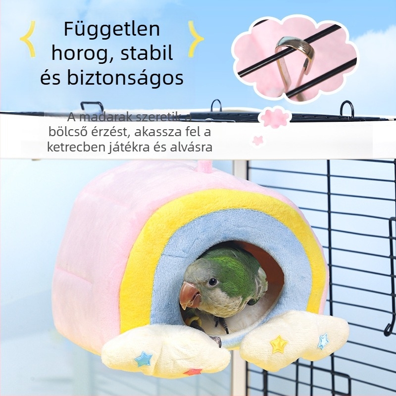 papagáj téli meleg pamutfészek kis nap xuanfeng bazsarózsa gyöngy téli különleges függő alvó madárfészek madárfészek