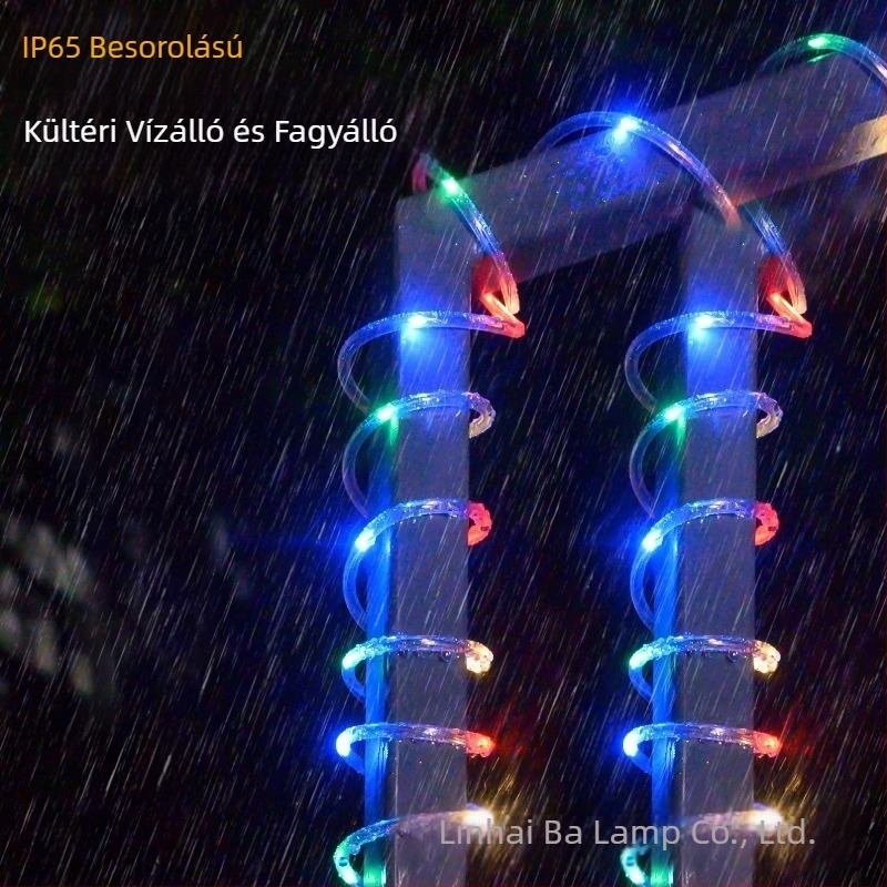Led napelemes csőfény kültéri vízálló gypsophila rézhuzalos lámpa füzérrel udvari LED hangulatdekoratív fényfüzér