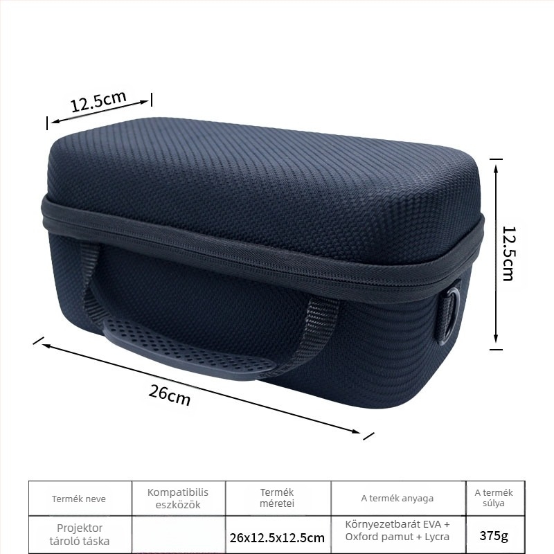 Határokon átnyúló népszerű modell, Samsung Freestyle 1/2 generációs projektorhoz, kemény héjú utazótáska, Eva kozmetikai táska