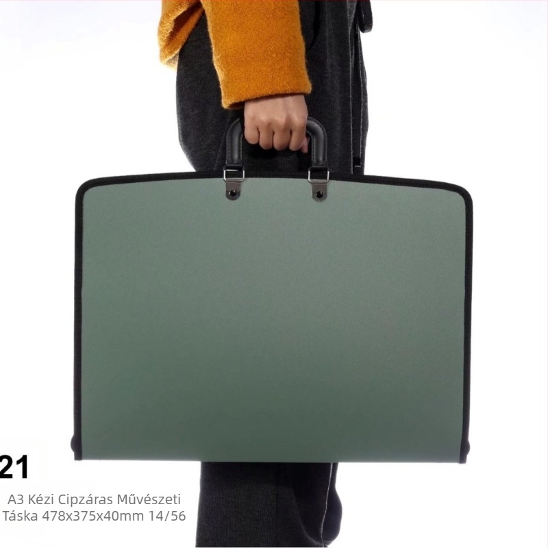 A3-as festőtáska, cipzáras festőtáska, vízálló művésztáska, tárolótáska, album, konferenciatáska F6121