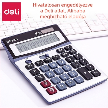 Deli számológép 1654 nagygombos nagyképernyős számológép 12 irodai pénzügyi számítógépes írószer nagykereskedelem