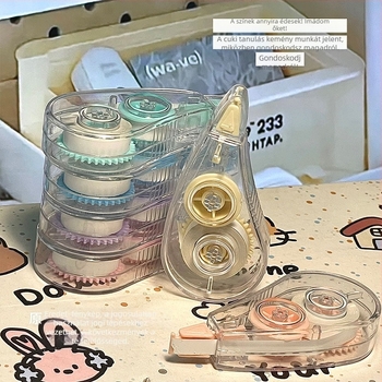 Mini baszk korrekciós szalag öltöny Nagy színértékkel rendelkező, színes, sima korrekciós szalag Hordozható, csendes korrekciós szalag diákoknak