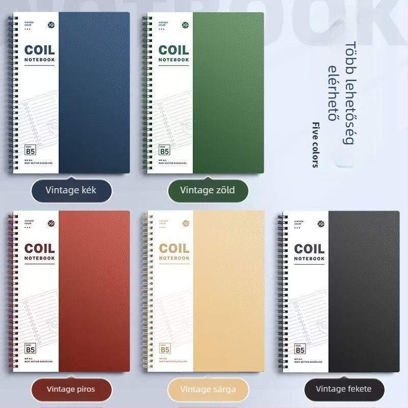 A5 Retro Egyszerű Tekercses Jegyzetfüzet B5 Jegyzetfüzet Középiskolás Diák Különleges Napló Jegyzettömb Kézikönyv