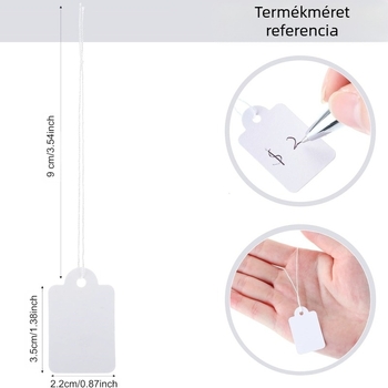 500 lap/csomag vékony pamutfonal kézzel írott ékszerek ékszerpapír kártya arany ékszer árcédula lift üres címke