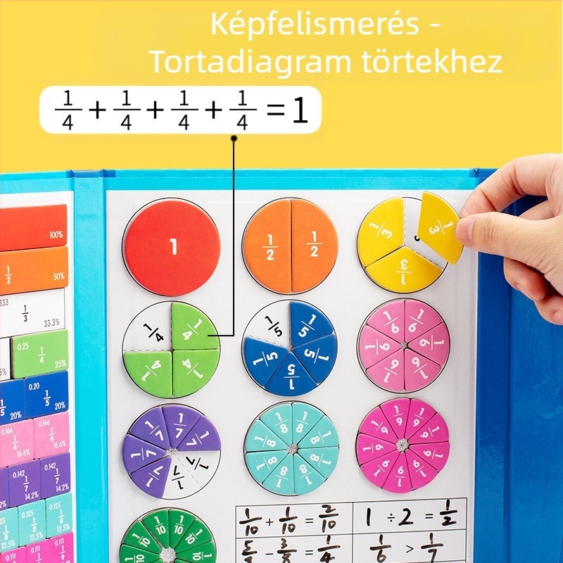 Általános iskolás diákok matematika taneszközök mágneses tört ez a matematika számláló nevező kognitív összeadás és kivonás harmadik osztályos játékok