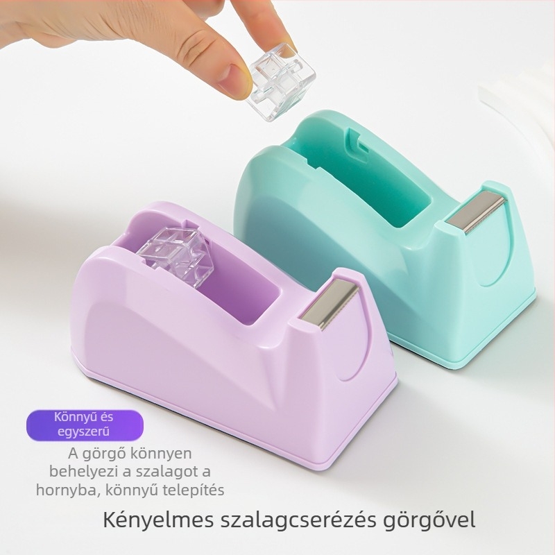 Határokon átnyúló Macaron háromszínű átlátszó görgős szalagtartó irodaszerek átlátszó szalag többfunkciós szalagtartó