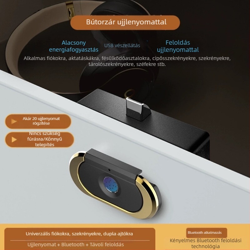 Határokon átnyúló ujjlenyomat-fiókzár, fém rejtett fogantyú, éjjeliszekrényzár, irattartó szekrény, irodabútor elektronikus zár, ujjlenyomat-zár