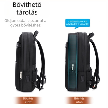 Csúcskategóriás üzleti hátizsák, divatos férfi vízálló hátizsák, férfi nagy kapacitású, bővíthető, multifunkcionális utazó számítógéptáska