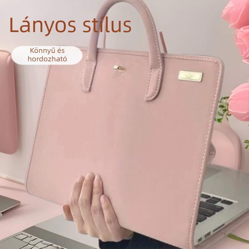 Számítógép védőtok Számítógép táska Számítógép védőtok Laptop kézitáska Rózsaszín lányos