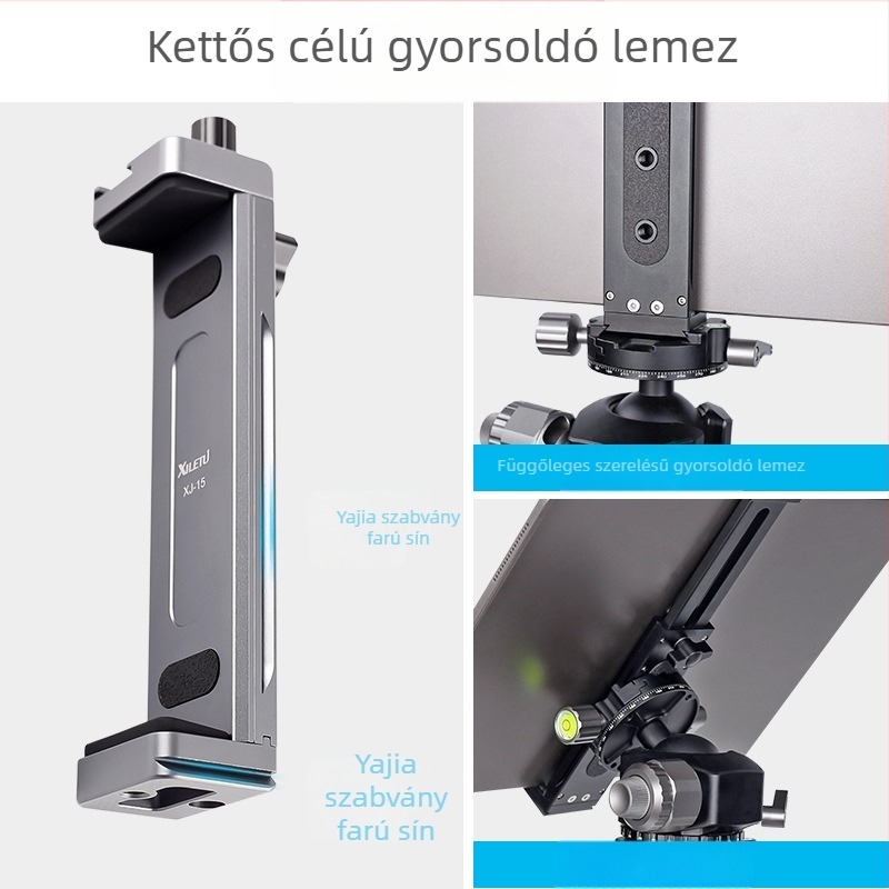 Xyloto XJ15 teljesen fémből készült tabletállvány univerzális asztali mobiltelefon-tartó állvány élő közvetítés rögzítő klip