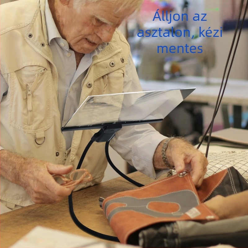 Kéz nélküli speciális nagyító idősek számára könyvek és újságok olvasásához, átlátszó és deformálódásmentes, könnyű, nagy felbontású, nyakba akasztható nagyító