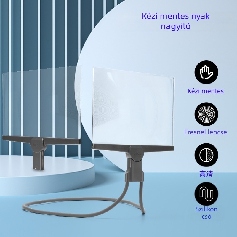 Kéz nélküli speciális nagyító idősek számára könyvek és újságok olvasásához, átlátszó és deformálódásmentes, könnyű, nagy felbontású, nyakba akasztható nagyító