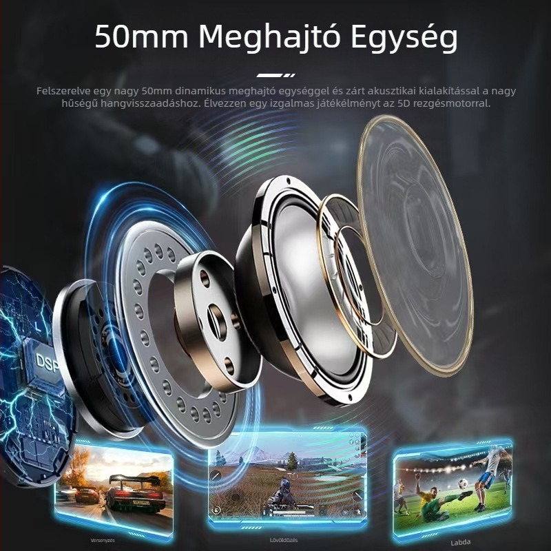 Határokon átnyúló új RGB fejre szerelhető játék headset mikrofonnal, vezetékes számítógéppel, hosszú távú viselettel, nem árt a közvetlen gyári értékesítésnek