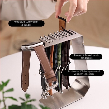 Alkalmazható Apple Watch töltőalap pánt tárolóállvány iWatch fém Apple Watch töltő