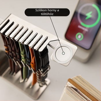 Alkalmazható Apple Watch töltőalap pánt tárolóállvány iWatch fém Apple Watch töltő