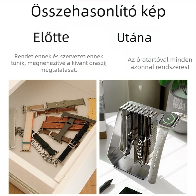 Alkalmazható Apple Watch töltőalap pánt tárolóállvány iWatch fém Apple Watch töltő