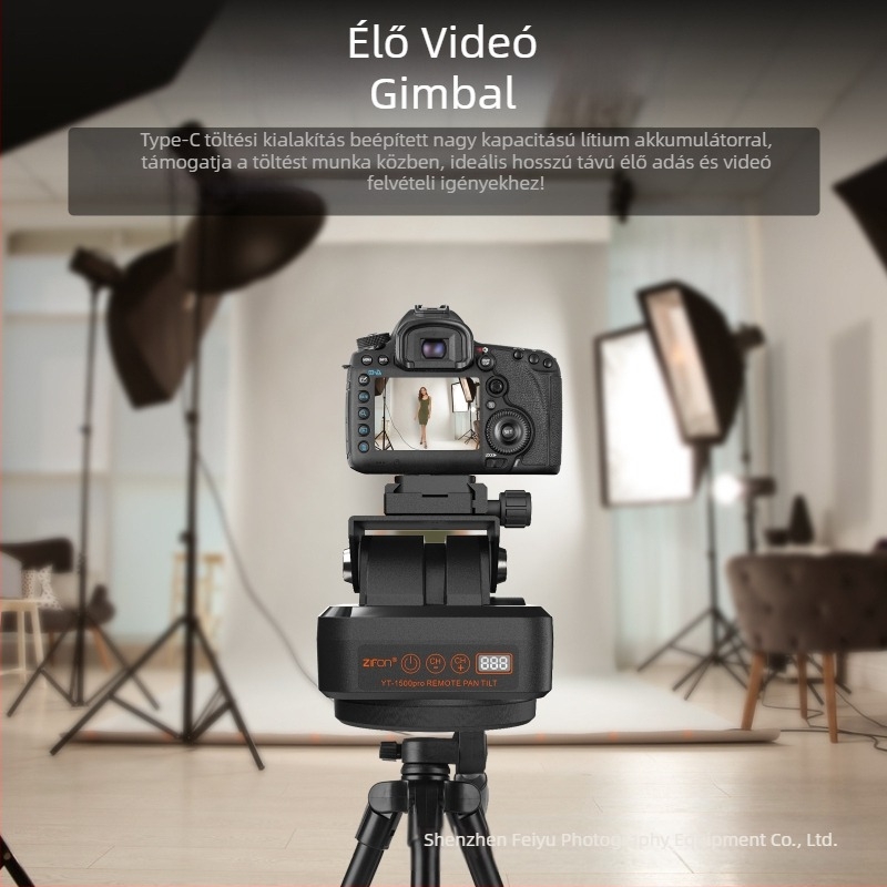 ZIFON mobiltelefon panoráma követő pan-tilt 360 elektromos pan-tilt asztali mobiltelefon stabilizátor YT-1500pro