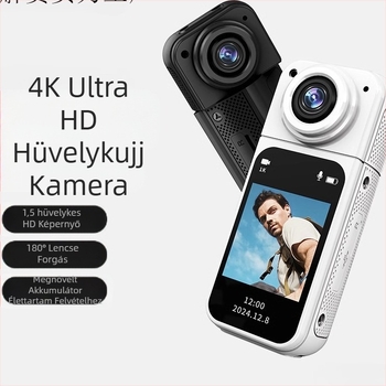 Hüvelykujj sport mellkaskamera 4K HD 360 panoráma motorkerékpár vezetési felvevő sisakkamera vlog