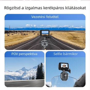 Alkalmas gopro13 DJI INSTA360 kamerához, mobiltelefonhoz, motorkerékpárhoz, elektromos kerékpározáshoz, rögzített szélvédő klipsz tartóval