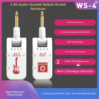 A határokon átnyúló hangszedő gyártók gitár vezeték nélküli adó-vevő effektor tápegységet biztosítanak A 8 csatornás 2.4G