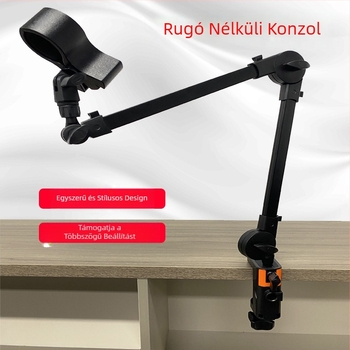 Új, fixpontos, rugó nélküli, fém klipszes mikrofonkonzol élő közvetítéshez, nagykereskedelmi mikrofonkonzol