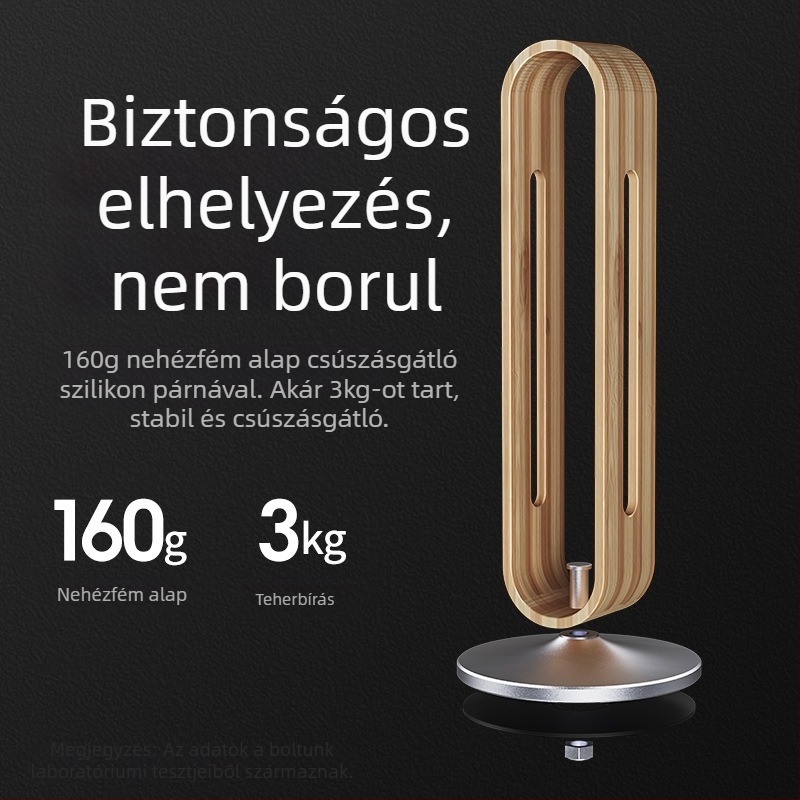 Boneruy fejhallgató állvány alumínium ötvözetből készült asztali bambusz szilikon művészeti tárolóállvány játék fejhallgató állvány