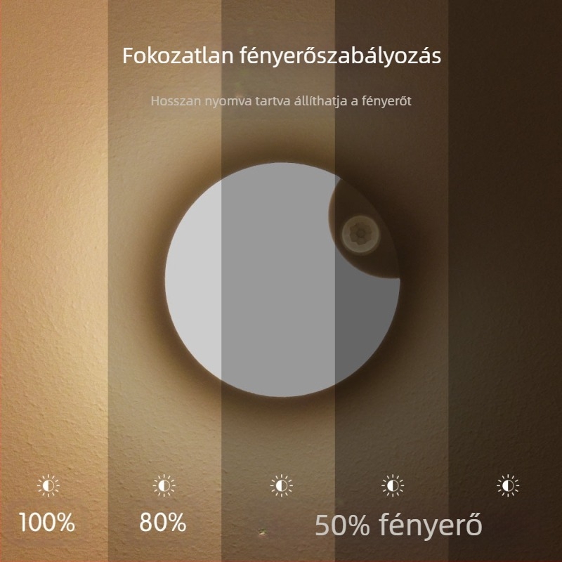 Új indukciós lámpa emberi test indukciós lámpa intelligens hálószoba folyosó WC fényerő mágneses szívó töltéssel LED éjszakai fény