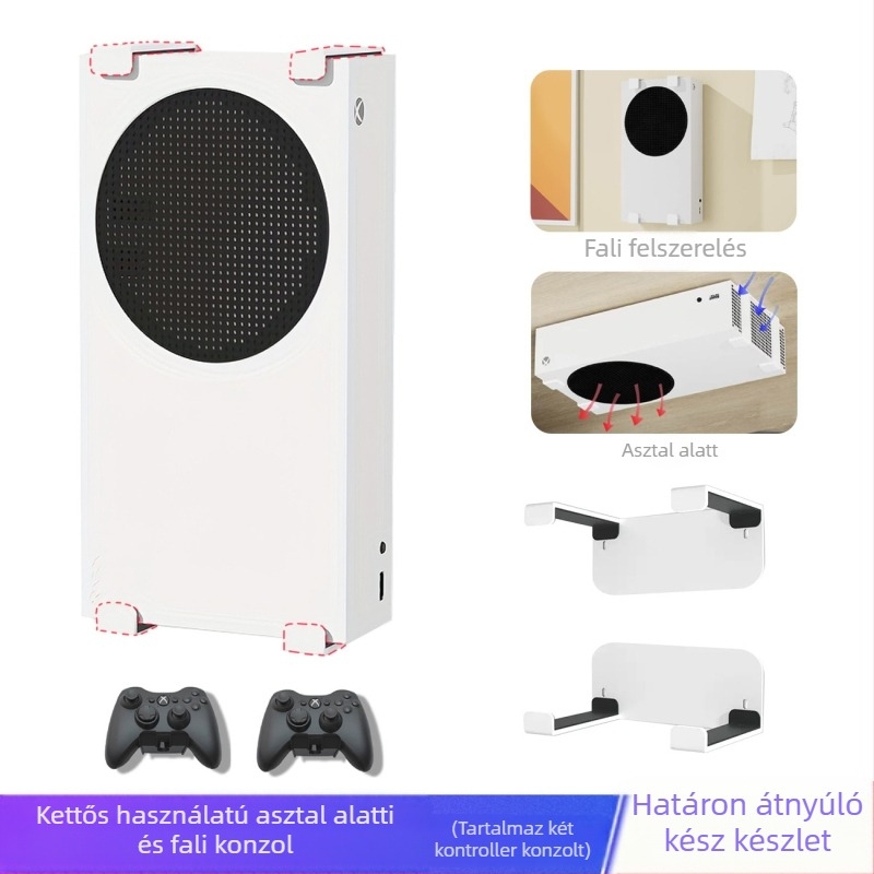 Asztali fali tartó, kettős célú Xbox Series S játékkiegészítők tárolófogantyú konzol