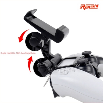 Új PS5 játékvezérlő csiptető PS5 mobiltelefon tartó kettős állítható szögű P5 fém behúzható csiptető