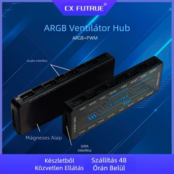 Gyári közvetlen értékesítés Argb házventilátor-elosztó egy-nyolc isteni fény szinkronizálás asztali gazdaventilátor-vezérlő