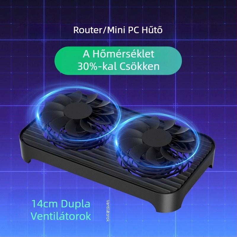 USB hűtőventilátor Z-X4 router radiátor alap set-top box host konzol 14 cm-es ventilátor
