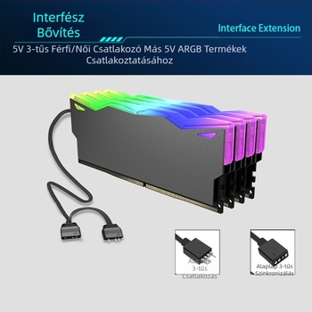 Asztali Argb memóriamodul hűtőmellény, Aura Sync kompatibilis Ddr4/Ddr5 memóriamodul széles/keskeny hűtőbordával