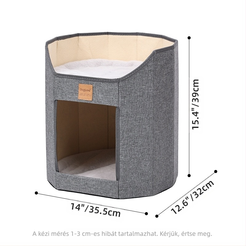 Háziállat-kellékek macskafészek kétrétegű összecsukható többrétegű kisállat macska karmos deszka háromdimenziós négy évszakos macskafészek foltálló és tartós macskafészek