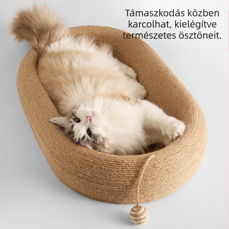 Szizál macska kaparómedence kopásálló morzsamentes macskakarom tábla macskafészek integrált karcálló szuper nagy macska kaparómedence macskajáték