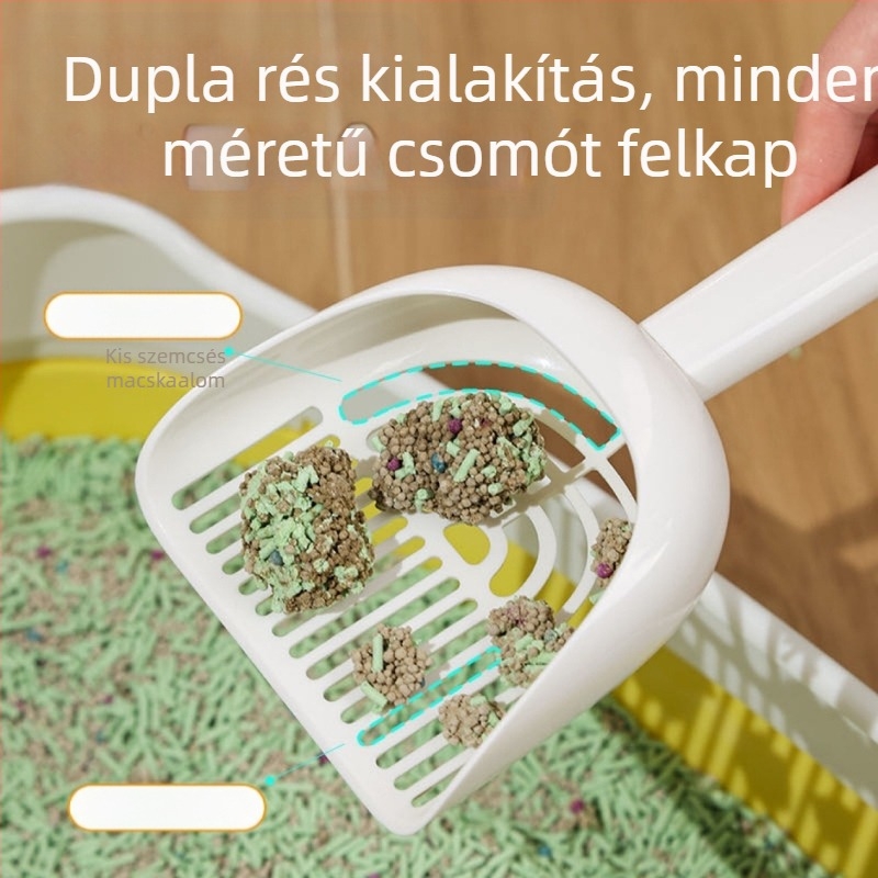 Határokon átnyúló új termék: kétszínű, falra szerelhető macskaalom-lapát kettős specifikációval; kettő az egyben falra szerelhető kialakítás a kényelmesebb tárolás és szagtalanítás érdekében.