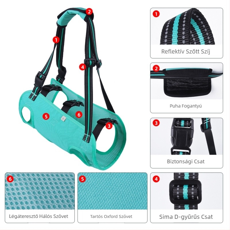 Az Amazon új kisállat-segédöve idős kutyáknak, fogyatékkal élő kutyáknak, rehabilitációs utazáshoz, mellkasra és hátra állítható vonókötél nagykereskedelem