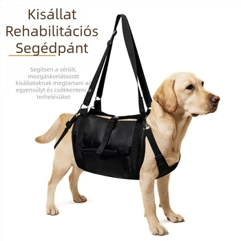 Határokon átnyúló Amazon kutyasétáltató segédeszköz kutyahátizsákkal, kisállat lábtámasztó övvel, rehabilitációs övvel, kutyaemelő hordozóval