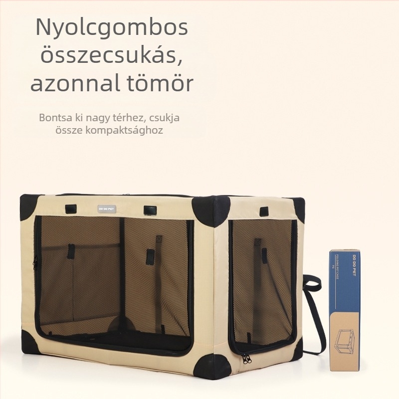 Határokon átnyúló kisállat-autós kutyaketrec, hátsó ketrec, nagy kutyakocsi, összecsukható macskakennel kisállat-ketrec